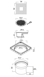 Душевой трап Berges Trend 091001 10см хром глянец
